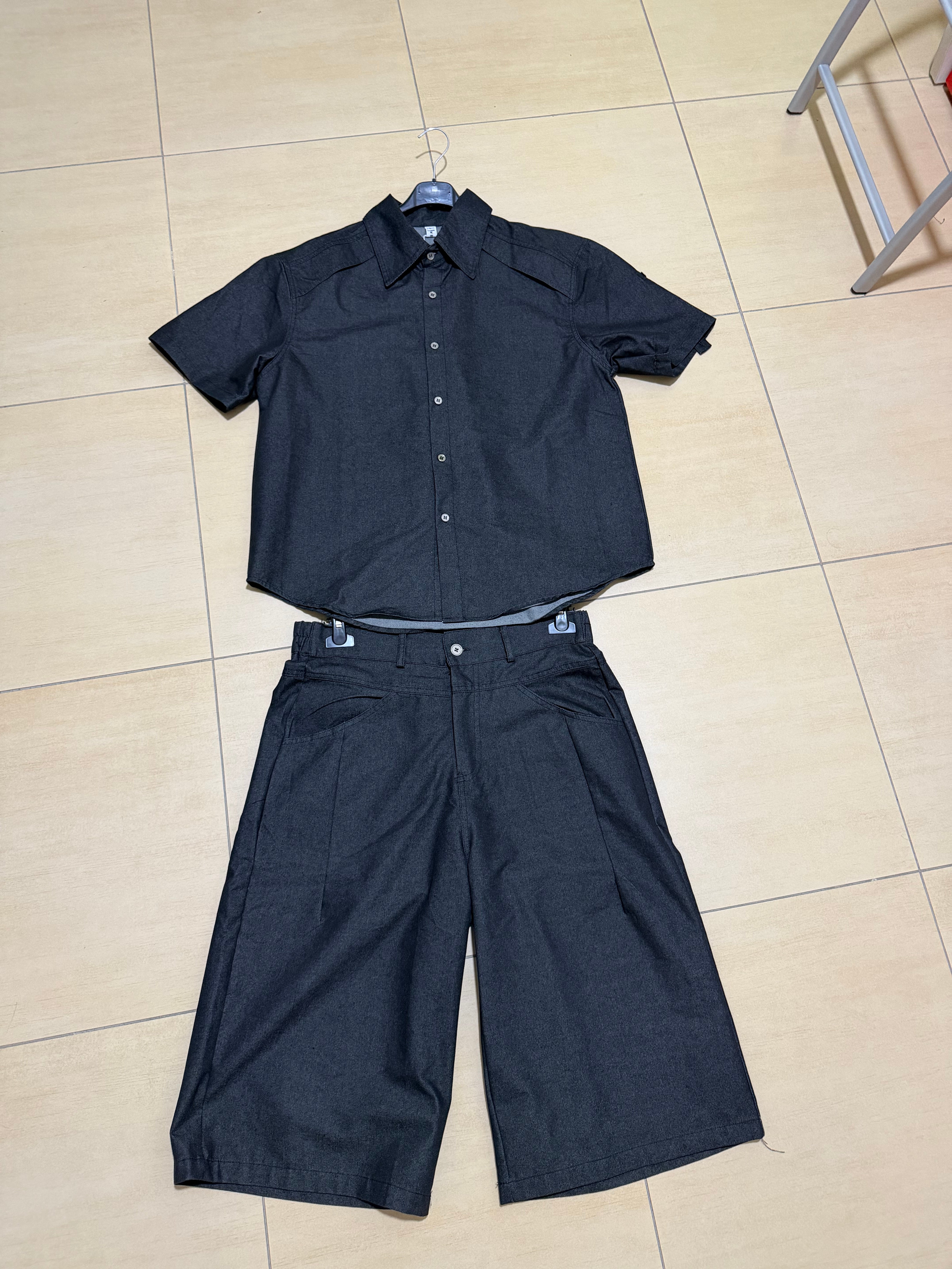 coordinato basic black camicia