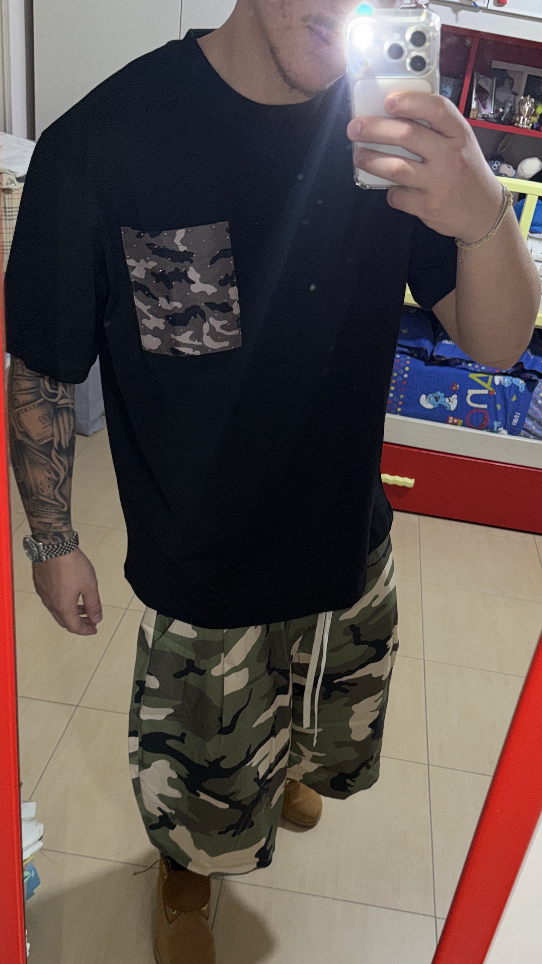 t shirt balck militar