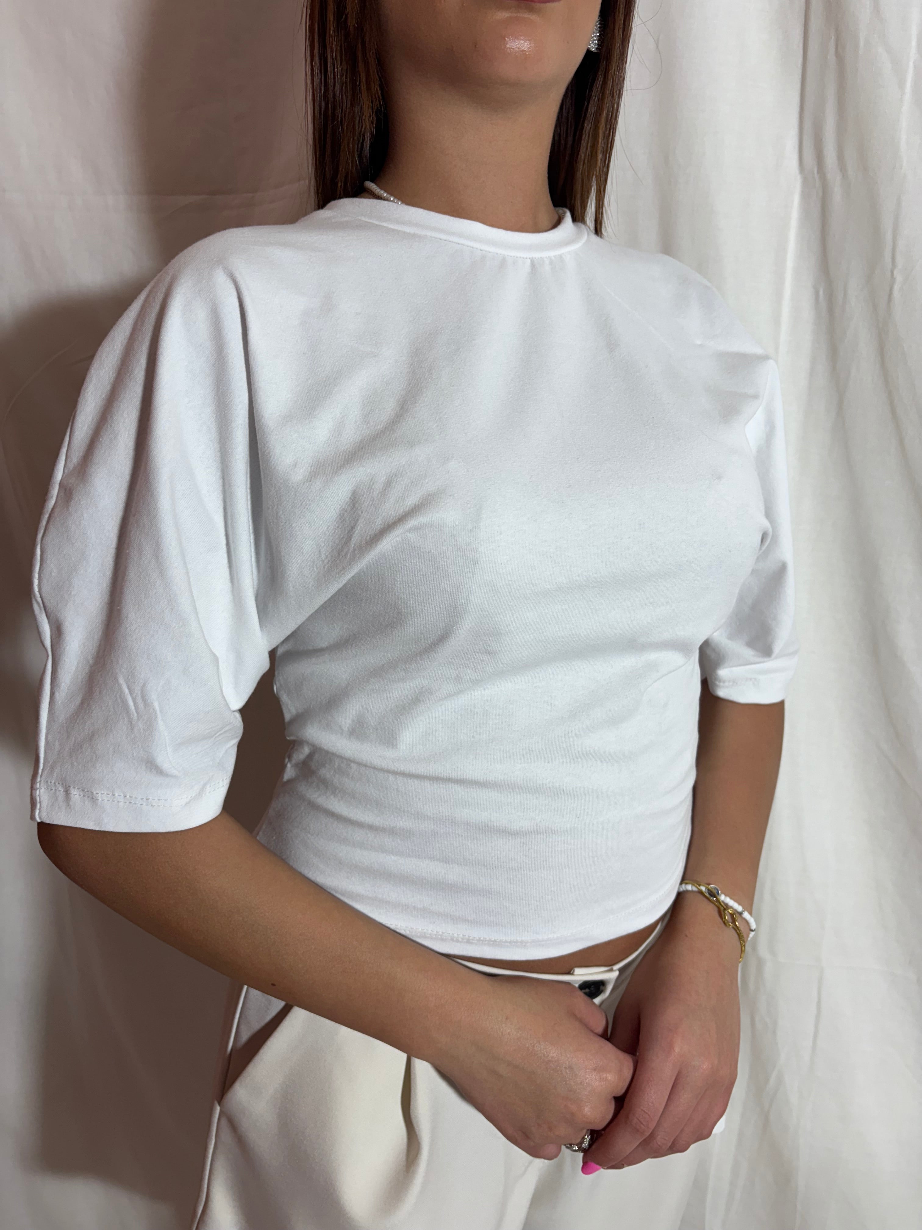 T shirt crop white
