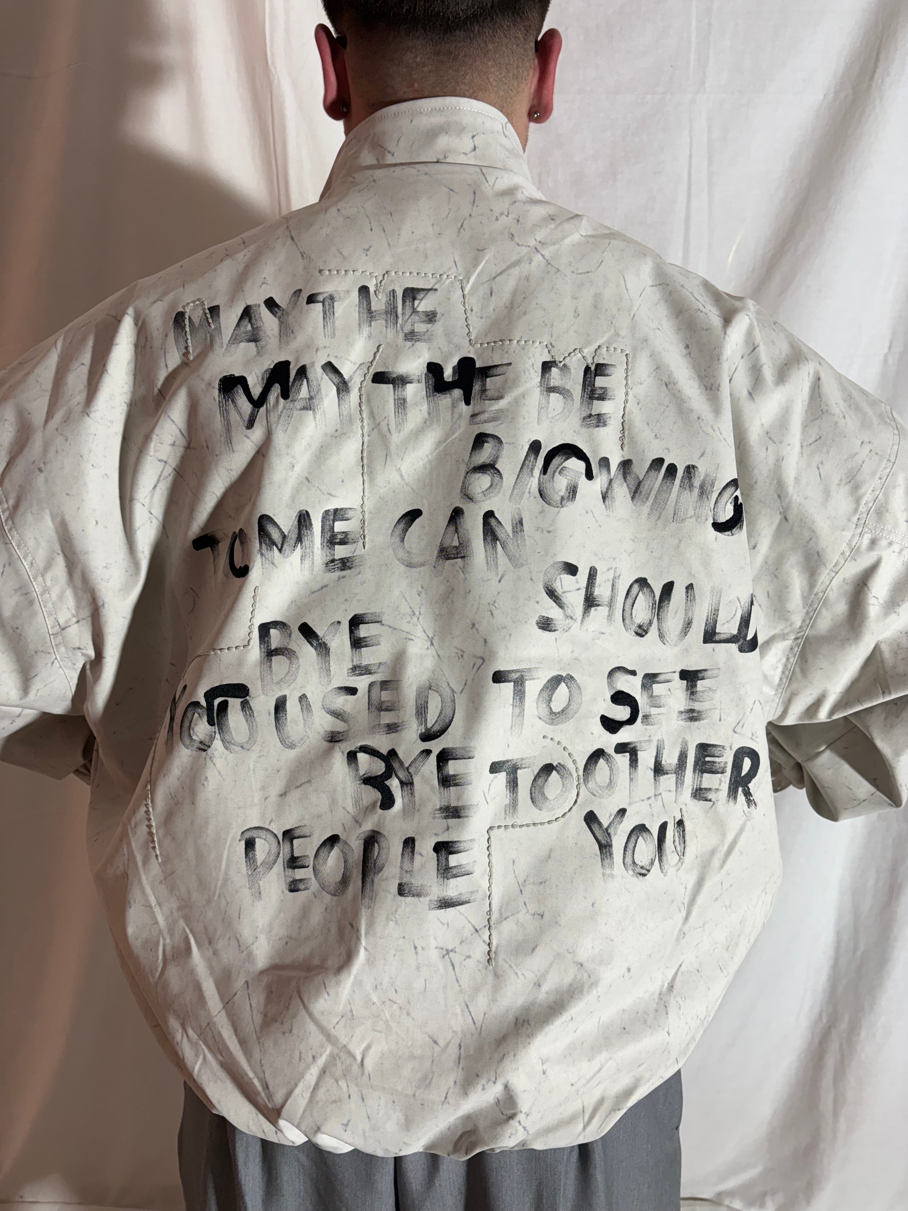 bomber graffito beige